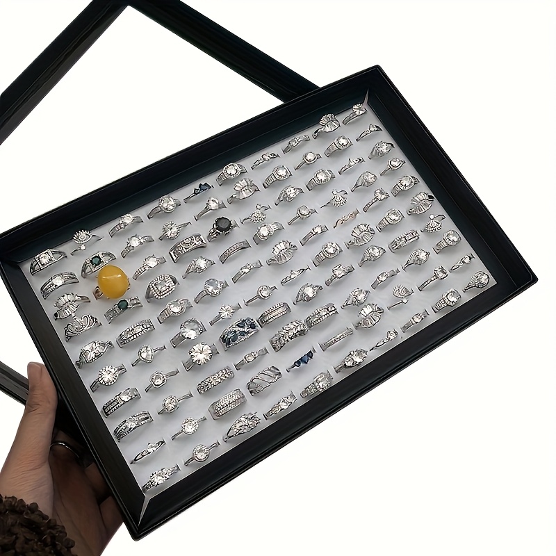Elegant Color Plastic Desktop Ring Display Box